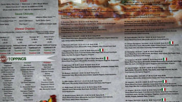 Artisan Pizza menu