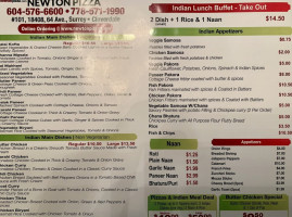 184 Pizza Corner menu