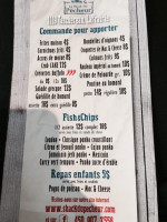 Le Shack Du Pêcheur La Prairie menu