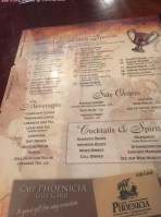 Cafe Phoenicia menu