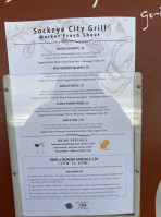 Sockeye City Grill menu