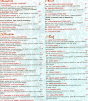 Thai Orchid menu