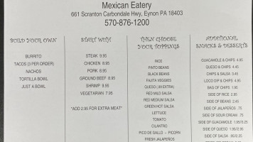 Loco Hombre menu