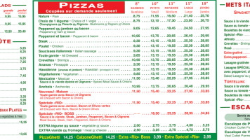 Rio Pizza menu