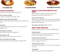 Wimpy's Diner menu