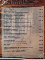 Danielo Pizzéria és Étterem menu