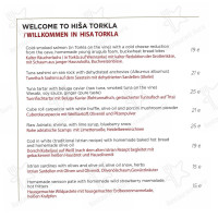 Hiša Torkla menu