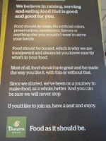 Panera Bread menu