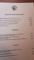 Pivnica U Zlatej Husi menu