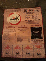 Wok Fire Grill menu