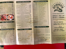 Canton menu