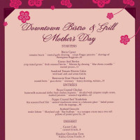 Downtown Bistro Grill Casual Fine Dining menu