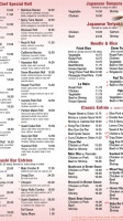 Tasty House Asian Fusion menu