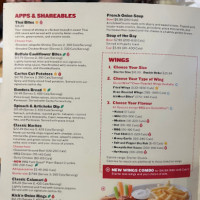 Boston Pizza menu