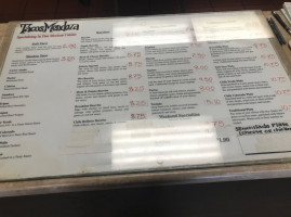 Taco Mendoza menu