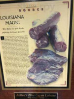 Bellue's Fine Cajun Cuisine menu