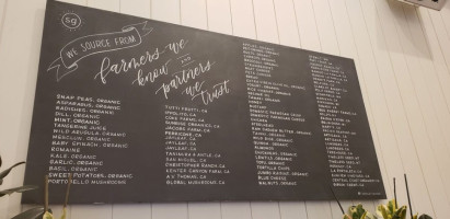 Sweetgreen menu