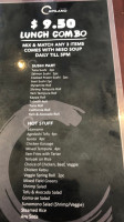 Capilano Sushi menu