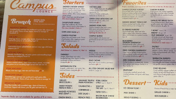 Campus Lounge menu