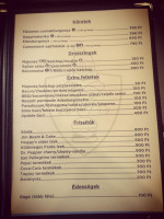 Legendás Falatozó menu