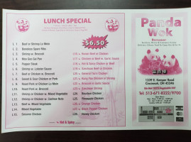 Panda Wok menu