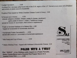 Calumet Pasty Company menu