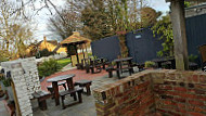 Harvester Fountain outside