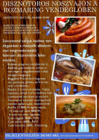 Rozmaring Vendéglő Pizzéria, menu