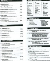 Yoko Sushi menu