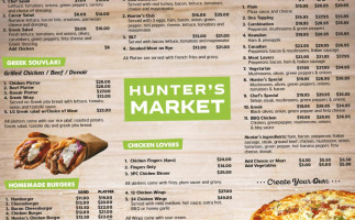 Hunter's Market menu