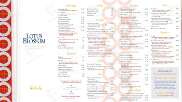 Lotus Blossom menu