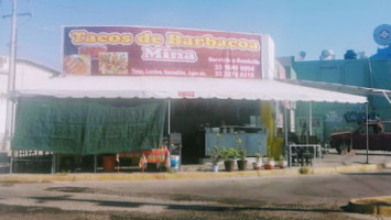 Tacos De Barbacoa Mina outside