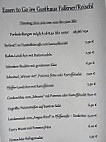 Gasthof Falkner menu