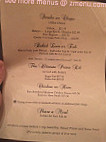 Bogie's Steak House menu