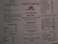 Fiona's menu