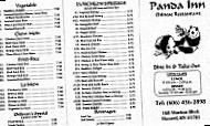 Panda Inn menu