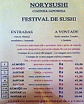 Norizushi menu