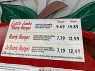 Rusty's Drive In menu