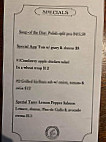 Hot Stove Saloon menu