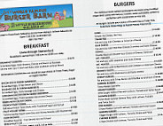 Shirley's Burger Barn menu