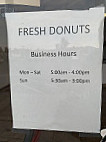 Fresh Donuts menu