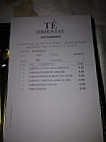 Te Oriental menu