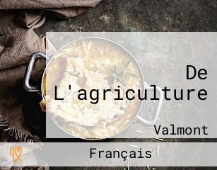 De L'agriculture