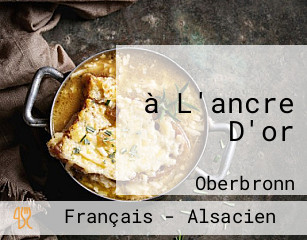 à L'ancre D'or