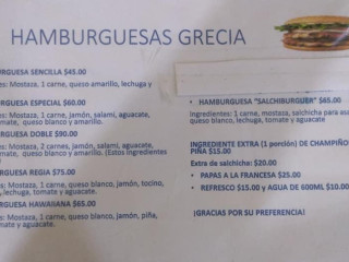 Hamburguesas Grecia