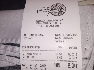 Tastapans Tarrega