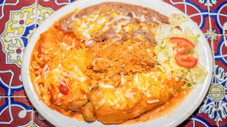 19. Chile Relleno And Enchilada Combination