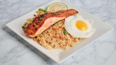 Salmon/Spicy Basil Rice