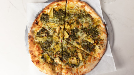 Pesto Chicken Artichoke Pizza