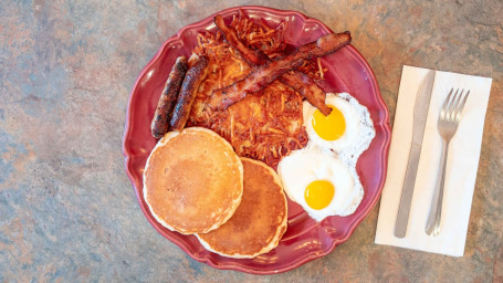 All American Breakfast With French Toast